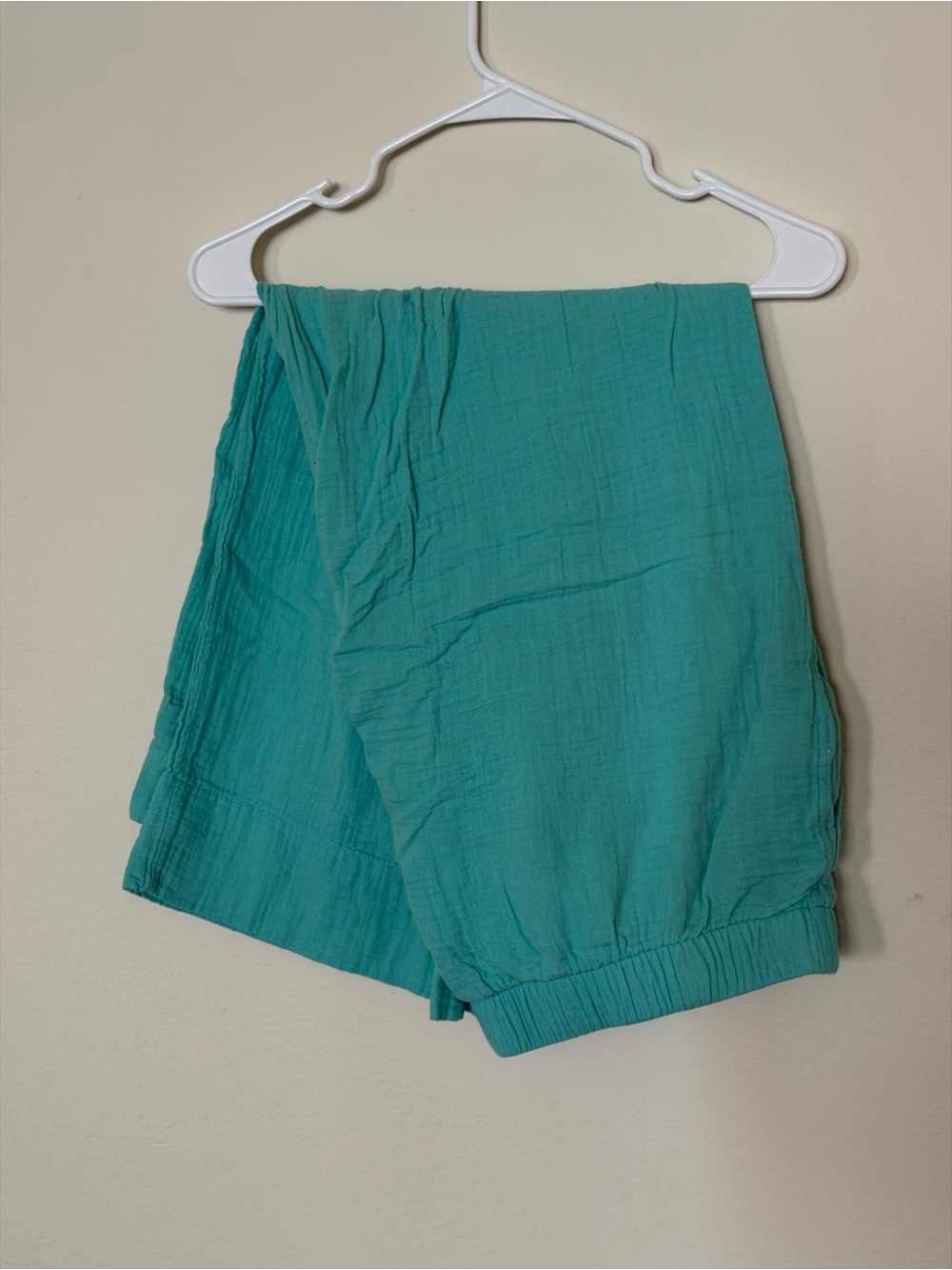 Women’s Teal Casual Elastic-Waist pants